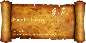 Gyuris Petra névjegykártya